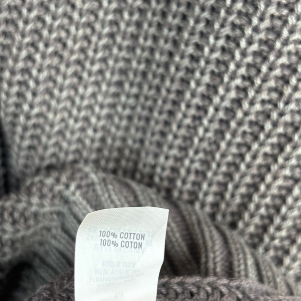 Aerie Oversized Chunky Sweater M Charcoal Ribbed Knit Scoop Neck Cozy Boho Cabin - Picture 7 of 10